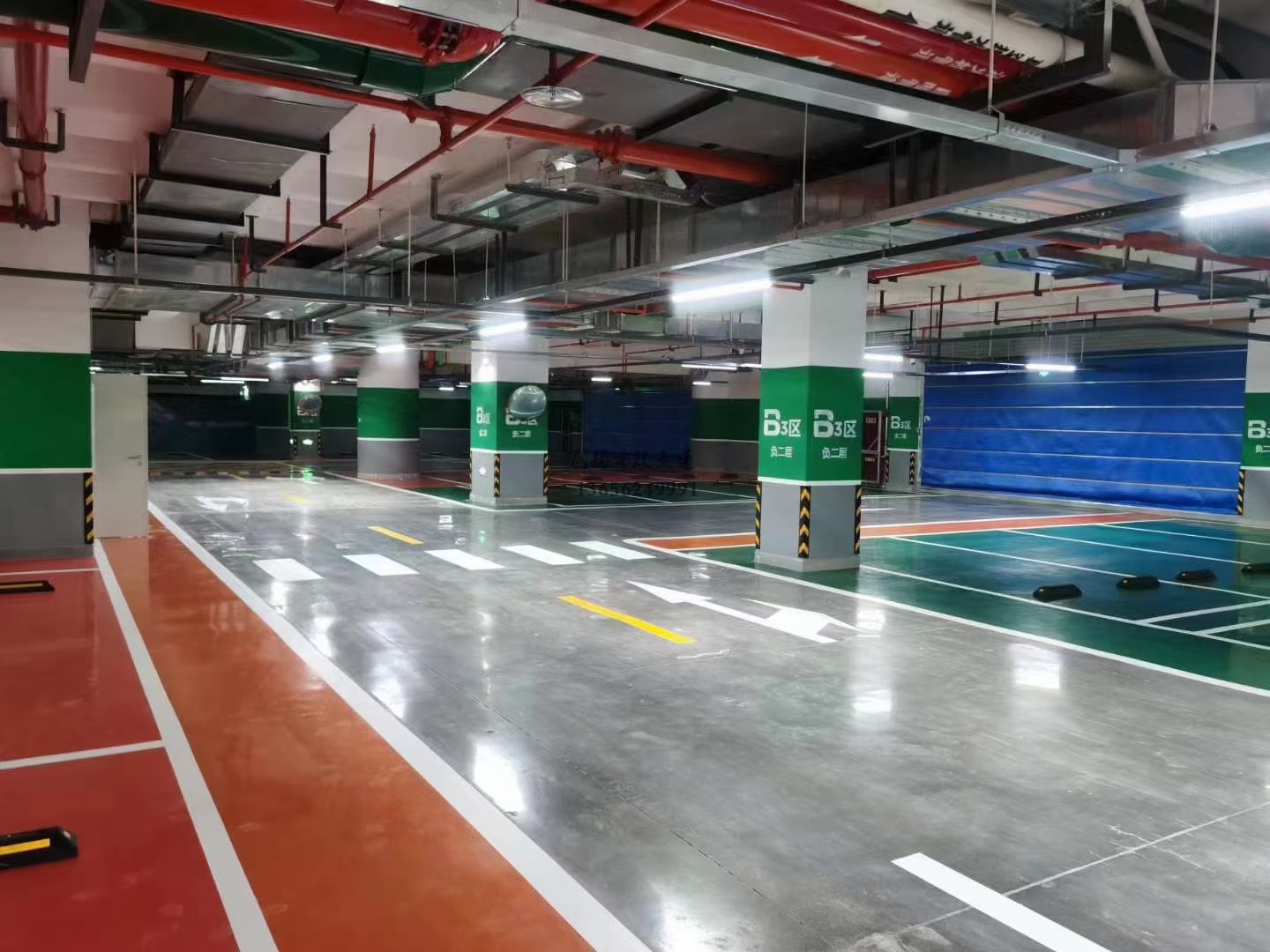 蘇州大型車庫停車場冷涂劃線施工方案做法內容？