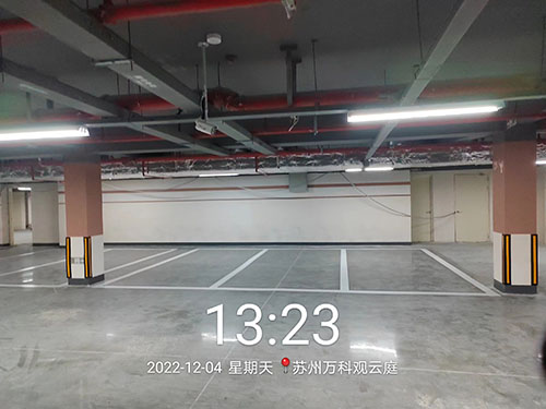 蘇州停車場劃線飛揚(yáng)萬科觀云庭車庫劃線項目